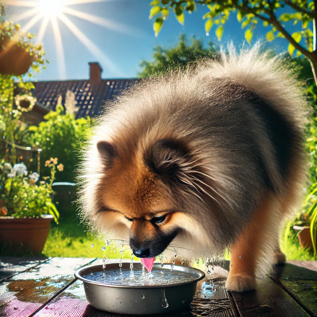 Como cuidar do seu Spitz Alemão em dias quentes