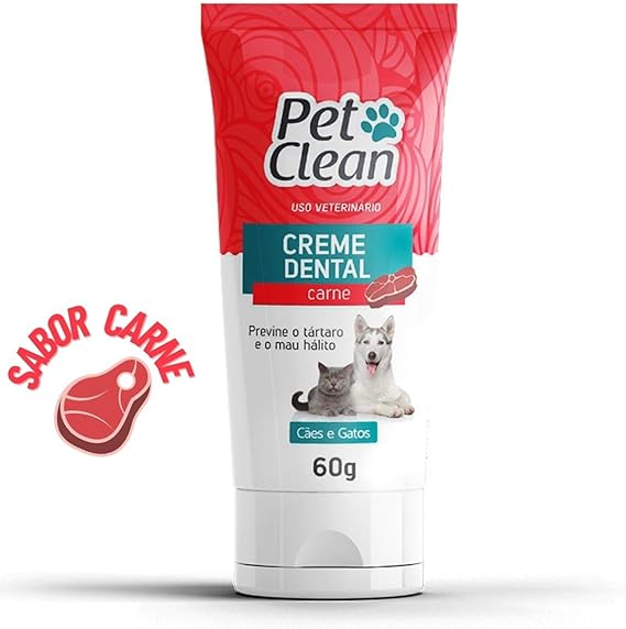 Pasta de dentes para cães sabor carne